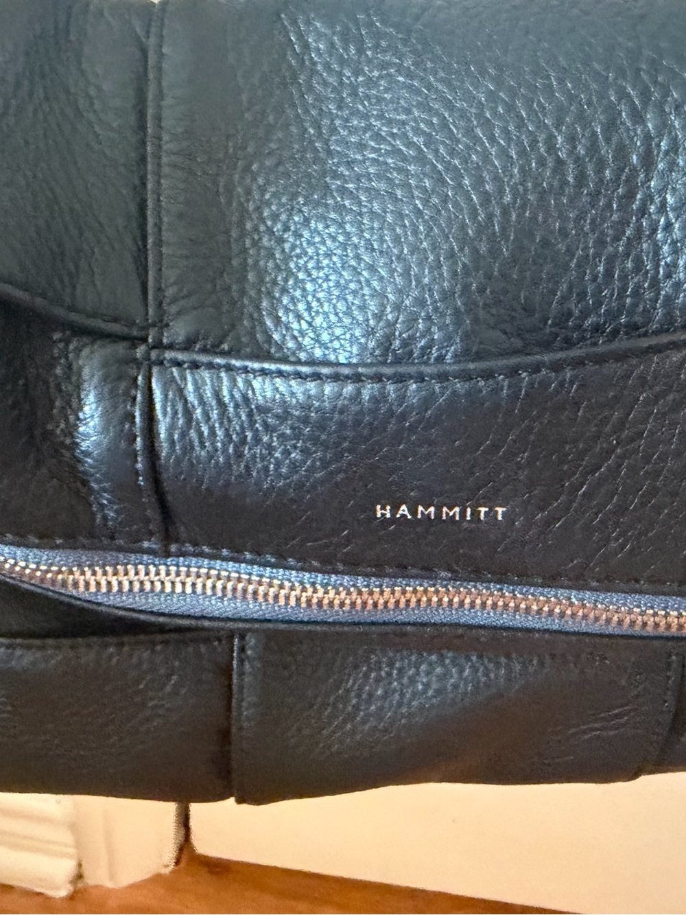 Hammitt Black Quilted Leather VIP TONY Bag Large Black Weave/Silver! - Picture 7 of 8